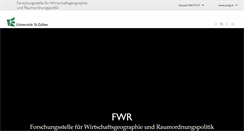 Desktop Screenshot of fwr.unisg.ch